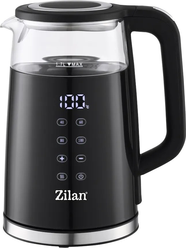 Fierbator electric Zilan ZLN7859 Negru, ecran digital, putere 2200W, panou de comanda tactil
