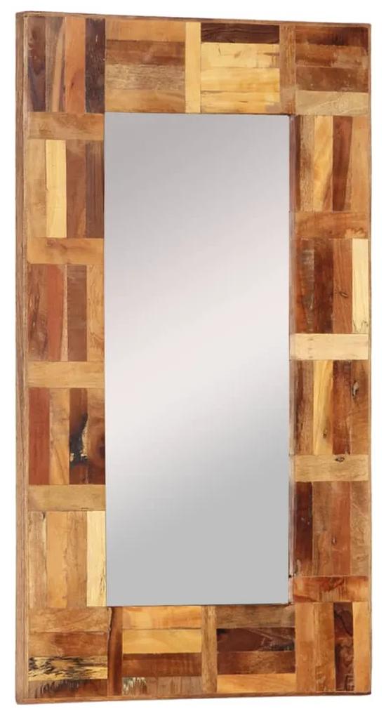 Oglinda de perete, 50x80 cm, lemn masiv reciclat 1, 50 x 80 cm
