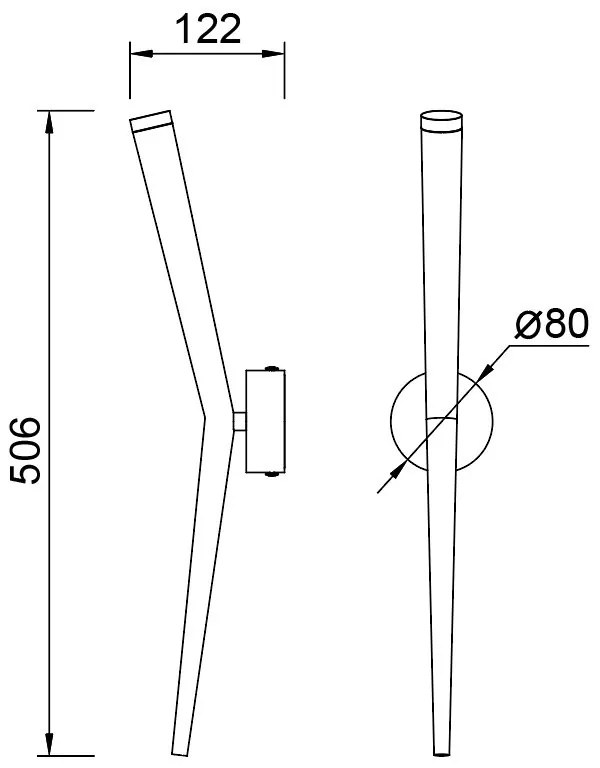 Aplica de perete LED stil minimalist BOOMERANG alba