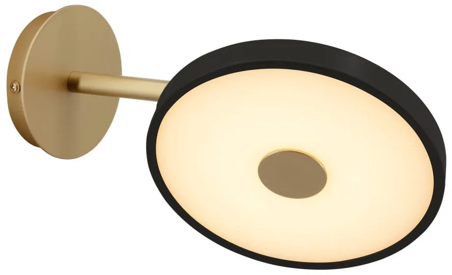 Aplică de perete neagră LED cu intensitate reglabilă ø 15 cm Asteria Wall Short – UMAGE