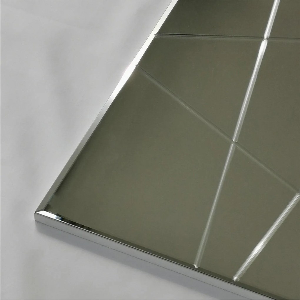 Oglinda decorativa Logon, Argint, 130x62x2 cm
