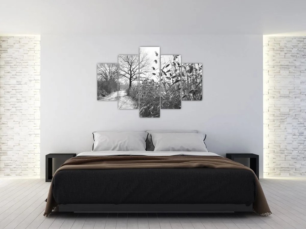Tablou - Câmpuri în timpul iernii (150x105 cm)