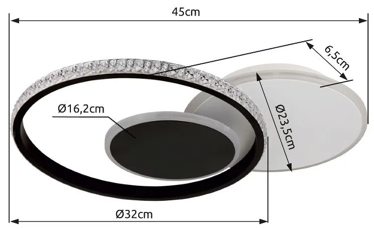 Plafoniera LED design slim PERLIX