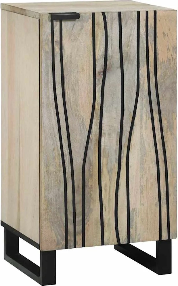 vidaXL Bufet Alb 40 x 33 x 75 cm Lemn masiv de mango