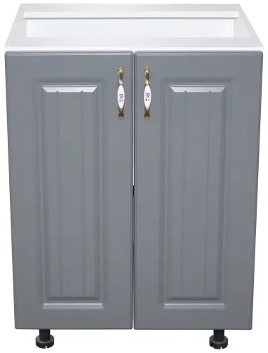Corp inferior 60 cu 2 usi Zebra MDF gri dungi