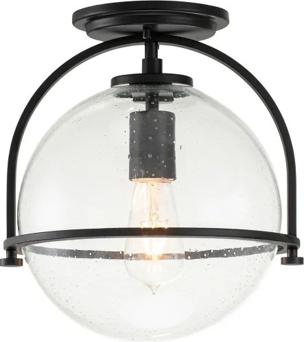 Quintiesse QN-SOMERSET-F-C-BK - Plafonieră SOMERSET 1xE27/60W/230V neagră