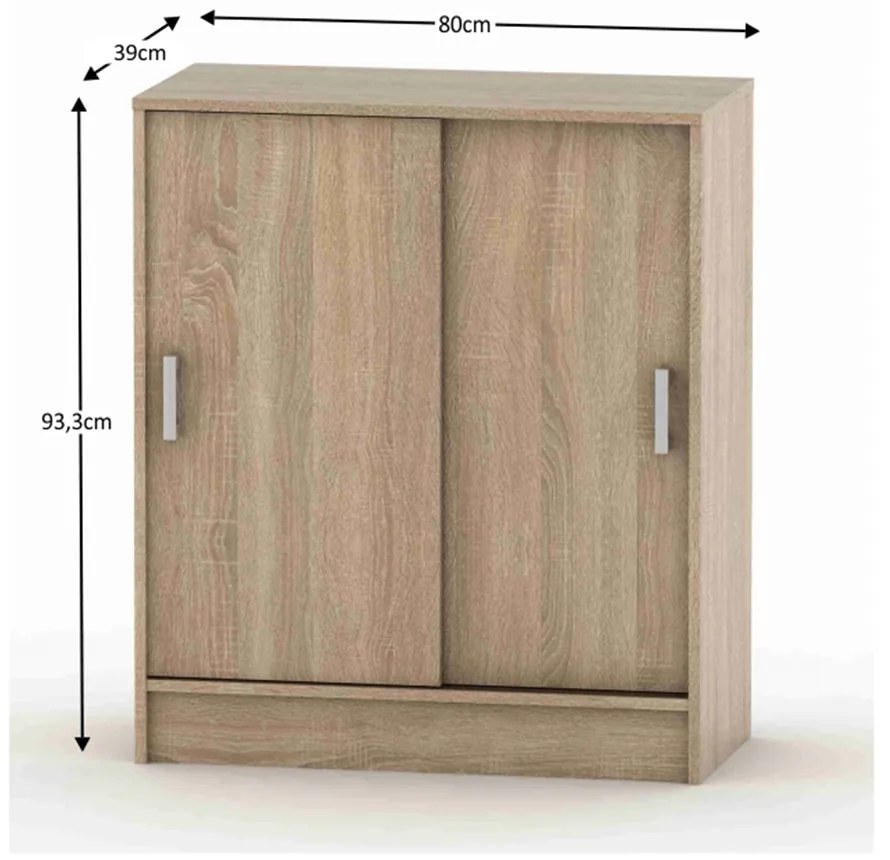 Dulap cu uși glisante BETTY, stejar sonoma