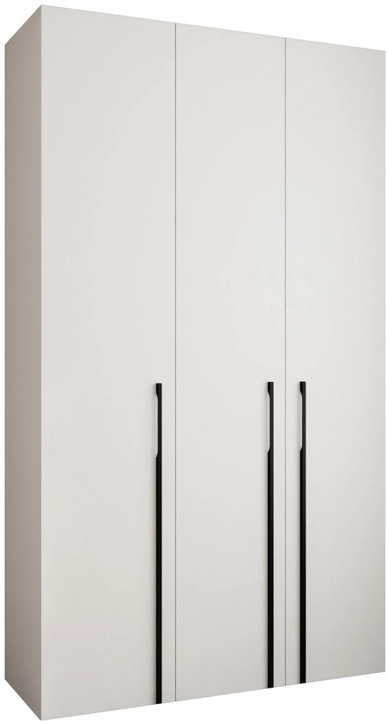 Dulap de haine 140 cm Carmela 40-3 (alb + Negru). 1126605