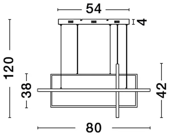 Lustra LED suspendata cu telecomanda design geometric CLEA neagra