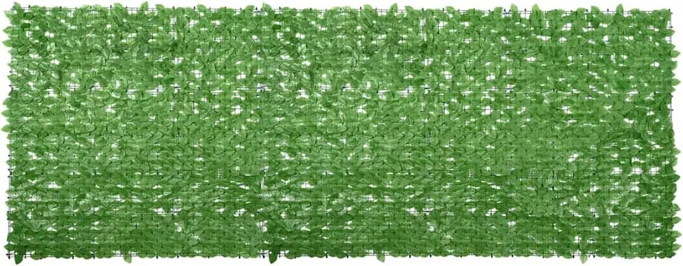 vidaXL Paravan de balcon, frunze verzi, 400x150 cm