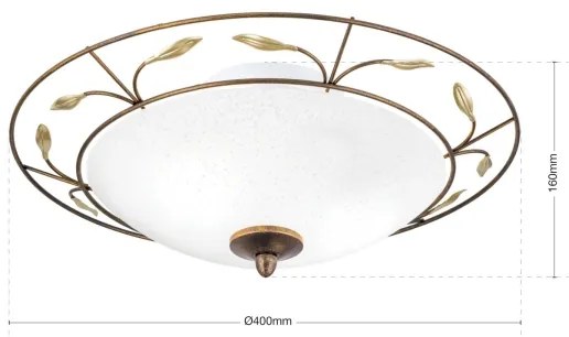 Plafonieră Orion DL 7-338/2 LUCA 2xE14/40W/230V d. 40 cm bronz/patină