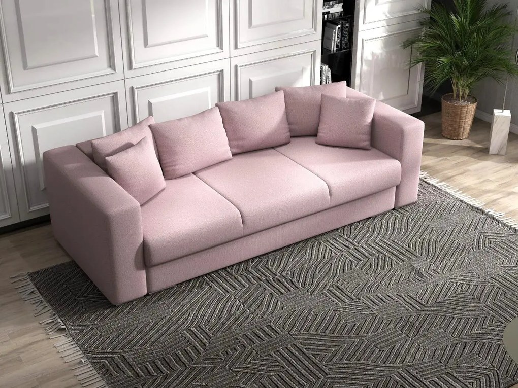 Canapea extensibilă dumonde cu ladă de depozitare si sezut confortabil din spuma high-density, Gloria Enjoy Flamingo 240x100 cm