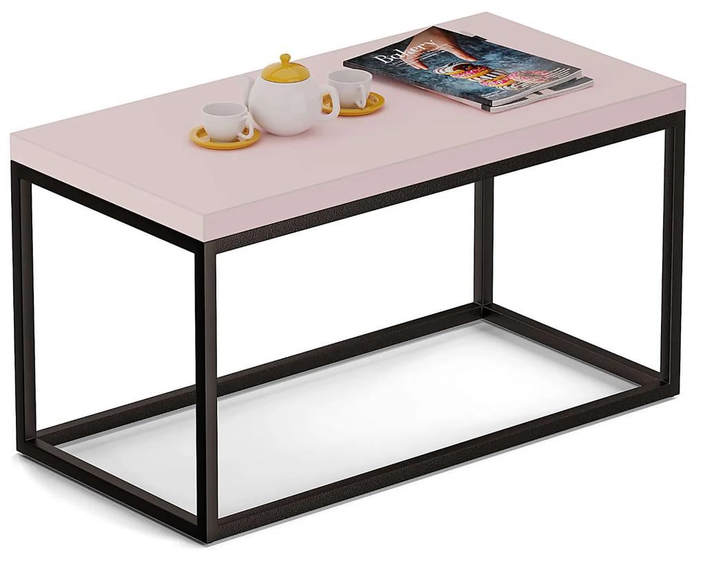 Masa de metal în formă de masă - Roz