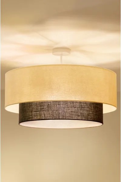 Brilagi - Plafonieră LED BOHO STYLE, 3x E27, 15W, 230V, Ø 60 cm, crem/maro