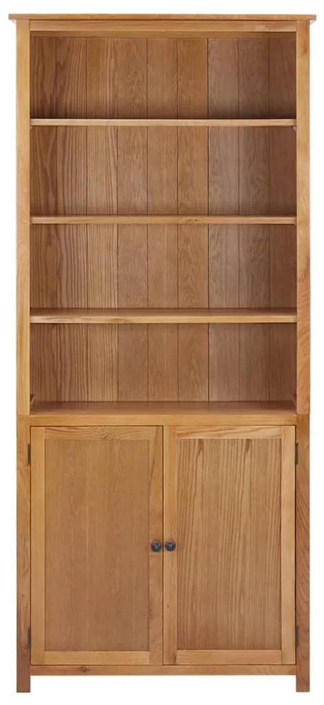 289178 vidaXL Bibliotecă cu 2 uși, 90 x 30 x 200 cm, lemn masiv stejar