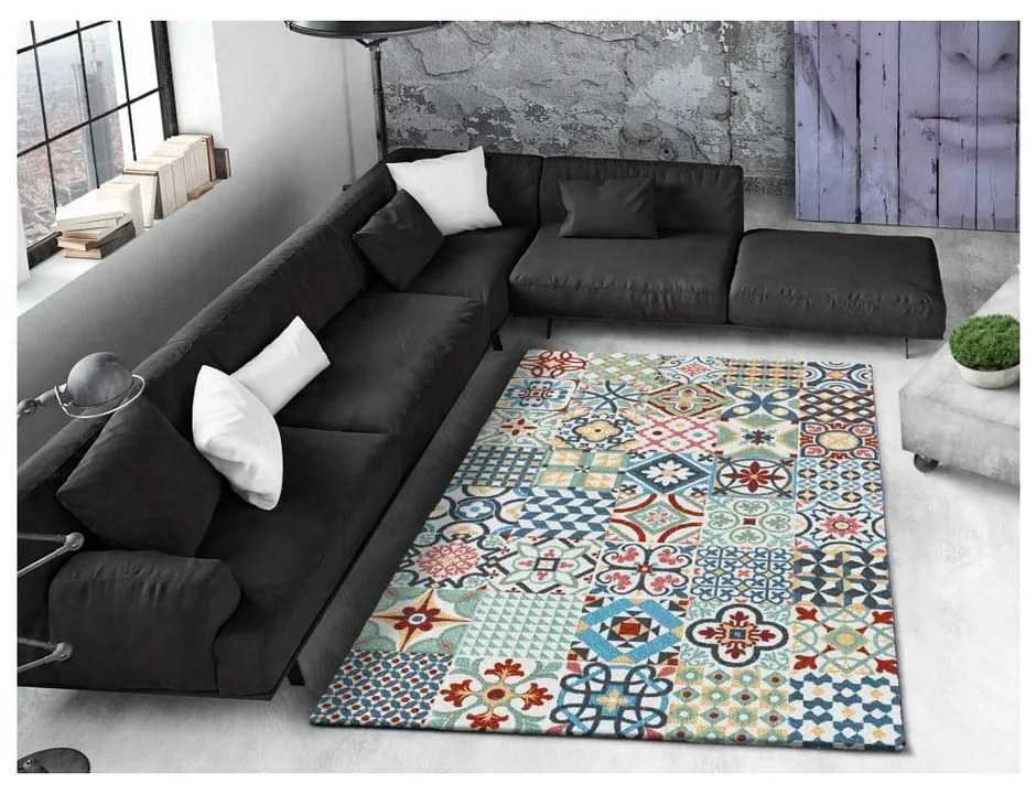 Covor Universal Azulejos, 120 x 170 cm, albastru