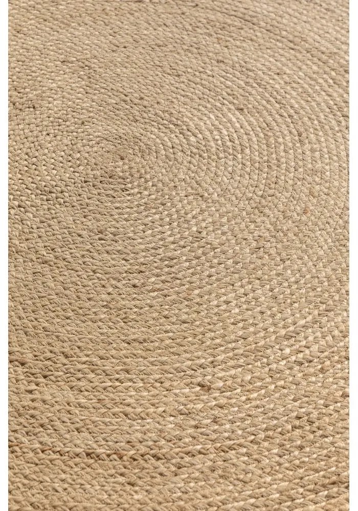 Covor în culoare naturală reversibil rotund din iută ø 100 cm Braided Ivory – Hanse Home