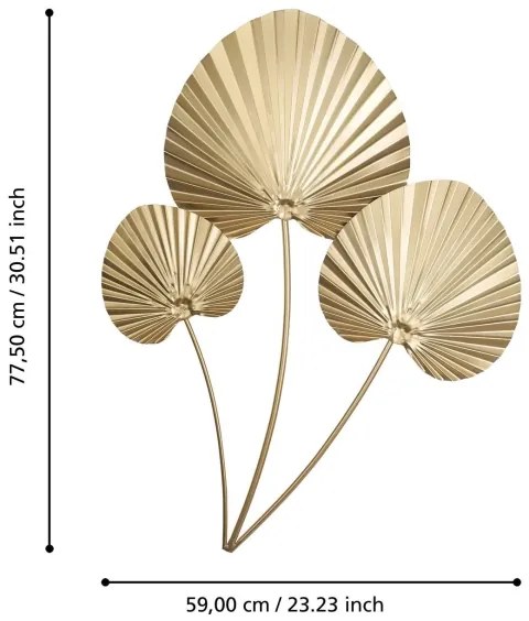 Decorațiune de perete Eglo 426011 CHIKUMA 77,5x59 cm auriu