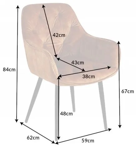 Neînvins Scaun de design Milano catifea galben mustar