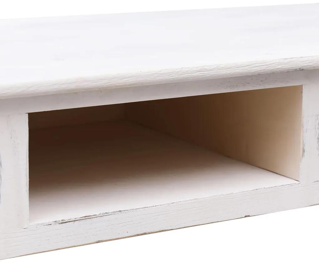 Masa consola, alb antichizat, 110 x 45 x 76 cm, lemn 1, alb antichizat
