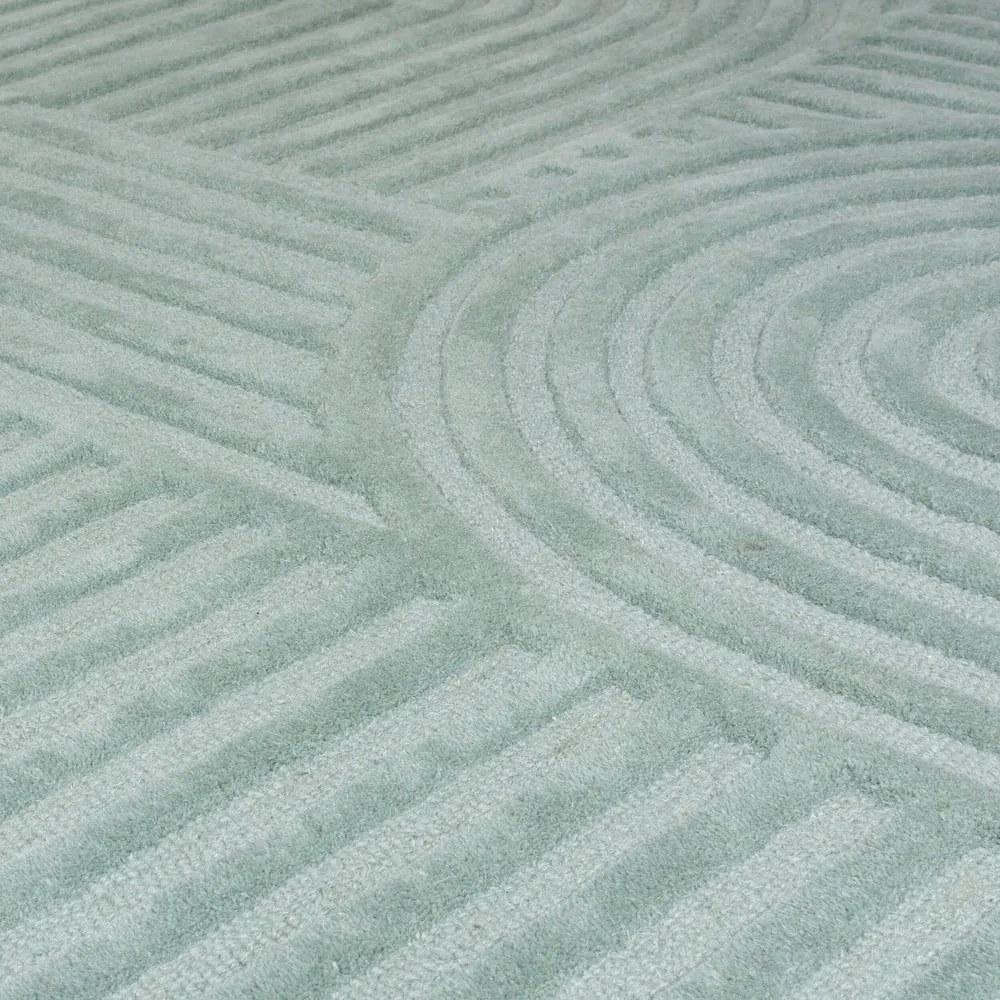 Covor din lână Flair Rugs Zen Garden 120 x 170 cm, turcoaz