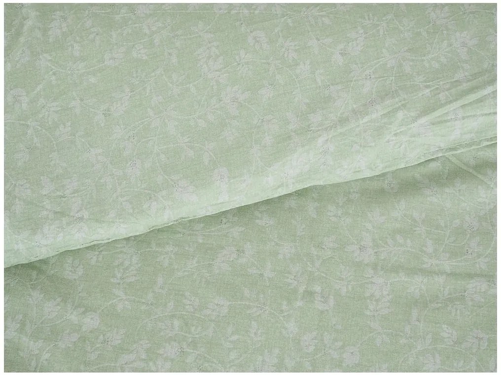 Lenjerie de pat din bumbac Renforcé GREEN FLOWERS verde Dimensiunile lenjeriei: 70 x 90 cm | 140 x 200 cm