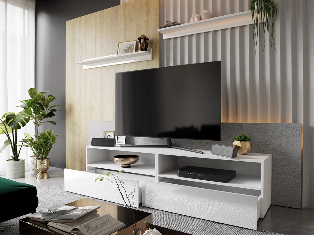Mobilier living Berny 48 (alb + Alb lucios). 1087158