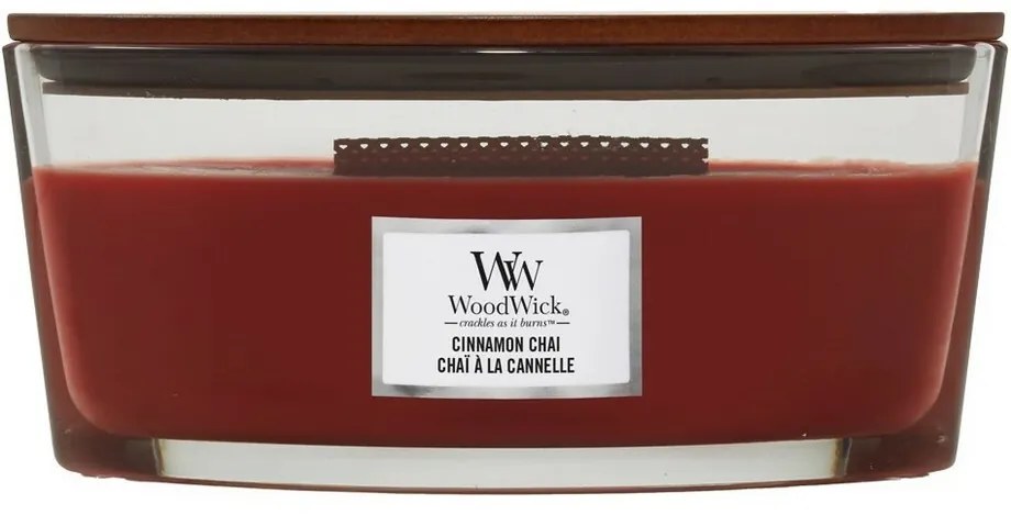 Lumânare parfumată WoodWick Cinnamon Chai, 453 g