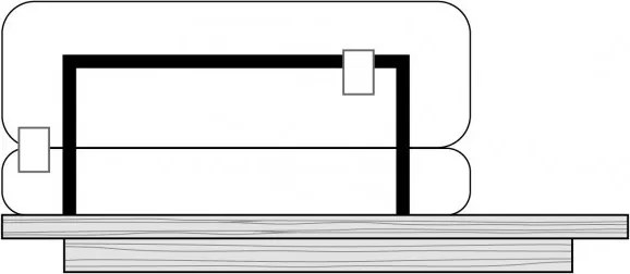 Canapea modulară 1 loc din piele naturală maro, cu platformă din lemn reciclat pe dreapta și spătar pe cadru metalic, 82 x 140 x 90 cm, „Oxford”