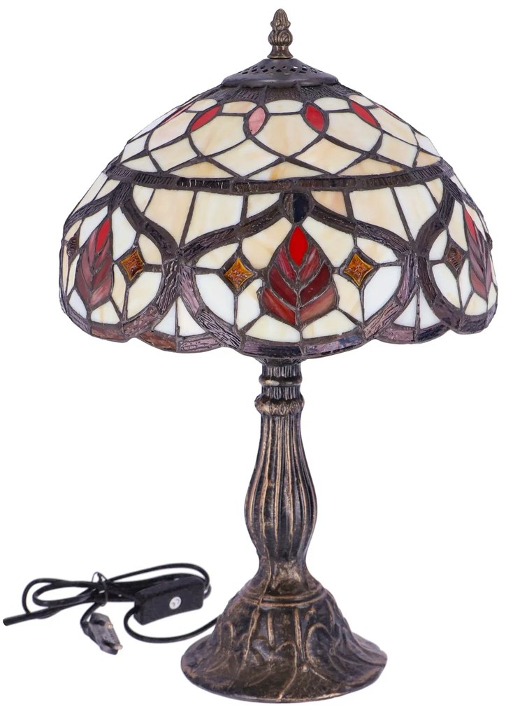 Lampa de masa Tiffany Leaf h 45 cm ,abajur 30 cm