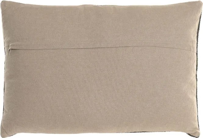 Pernă decorativă Kilim din lână și iută, 40×60 cm, fond negru cu motiv medalion etnic
