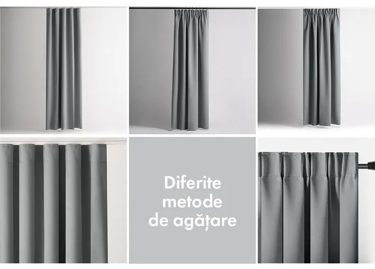 Draperie groasă blackout RESTILO argint 140 x 245 cm 1 buc