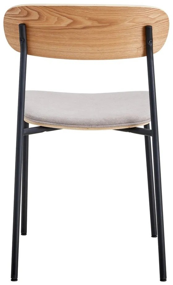 Scaune de dining negre/taupe 2 buc. Adriana – Marckeric