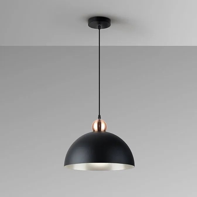 Lustra stil industrial metal negru/ cupru Polo