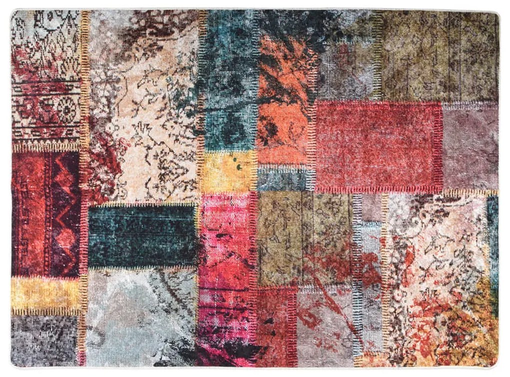 vidaXL Covor lavabil, mozaic multicolor, 120x180 cm, antiderapant