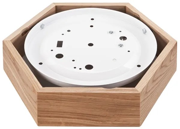 Plafonieră OAK HEX 1xE27/60W/230V d. 32 cm stejar