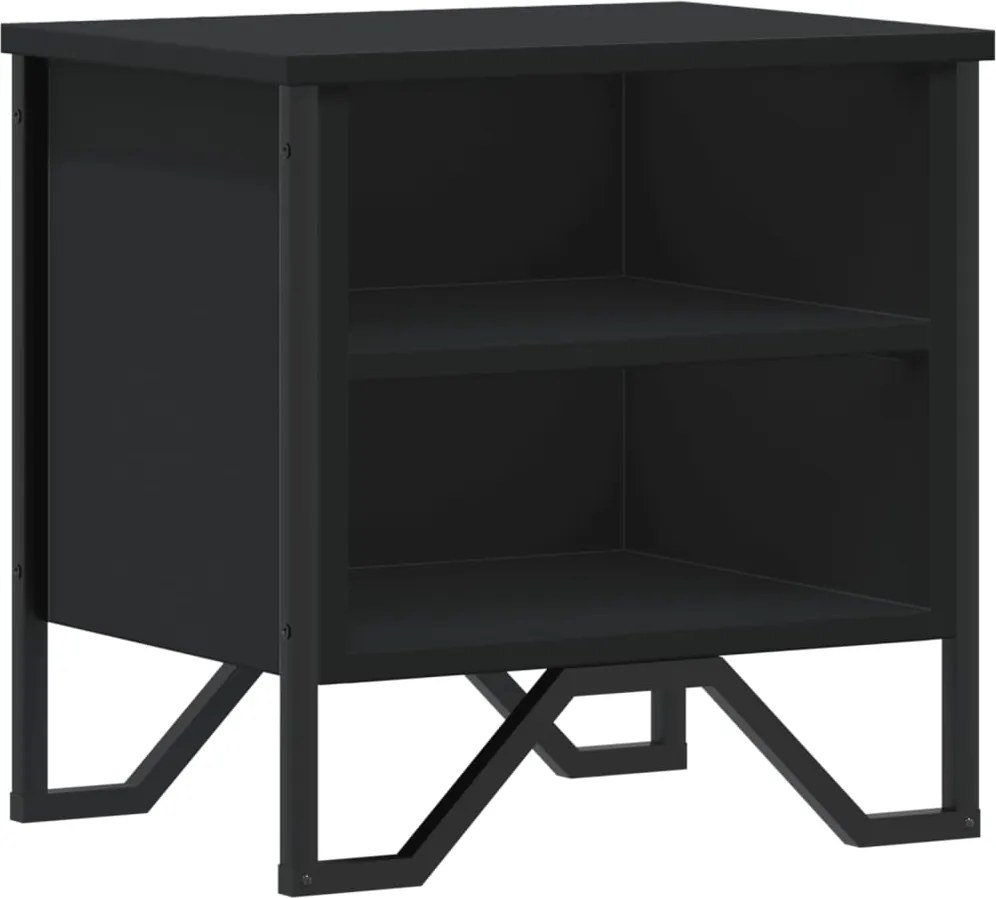 vidaXL Noptieră, negru, 40 x 30 x 40 cm, PAL