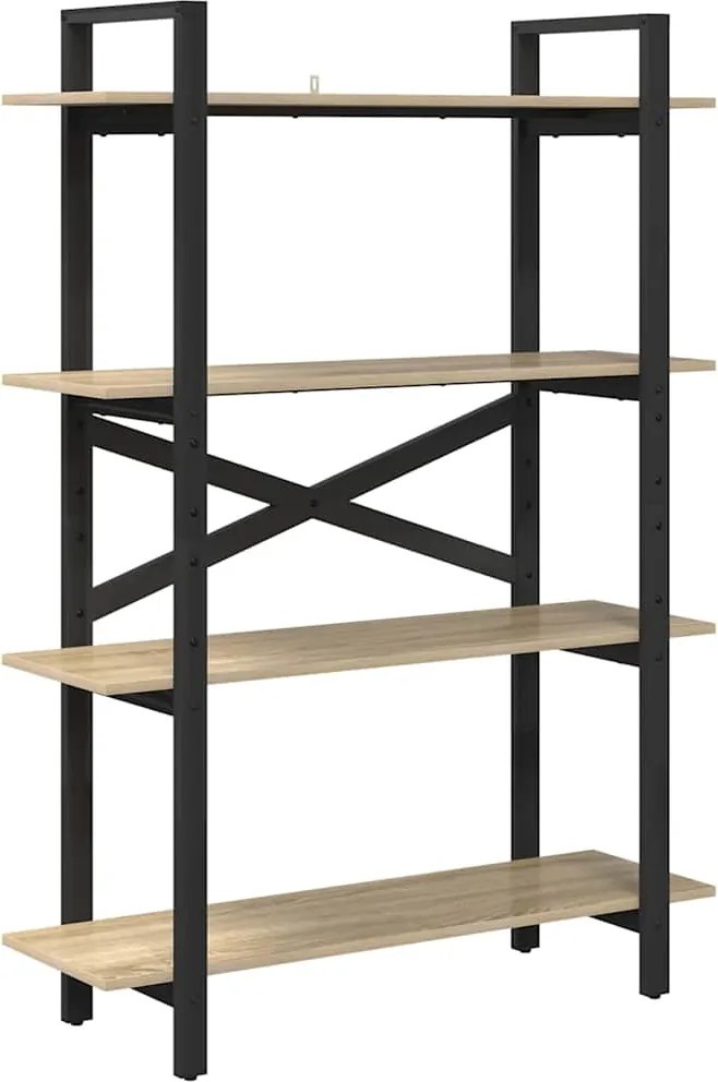 vidaXL Raft pentru cărți Stejar Sonoma 100 x 33,5 x 140 cm