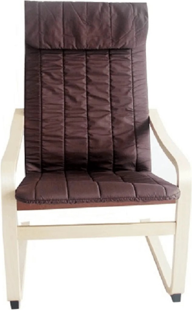 Scaun gradina TORSTEN, maro/bej, material sintetic/lemn de mesteacan,