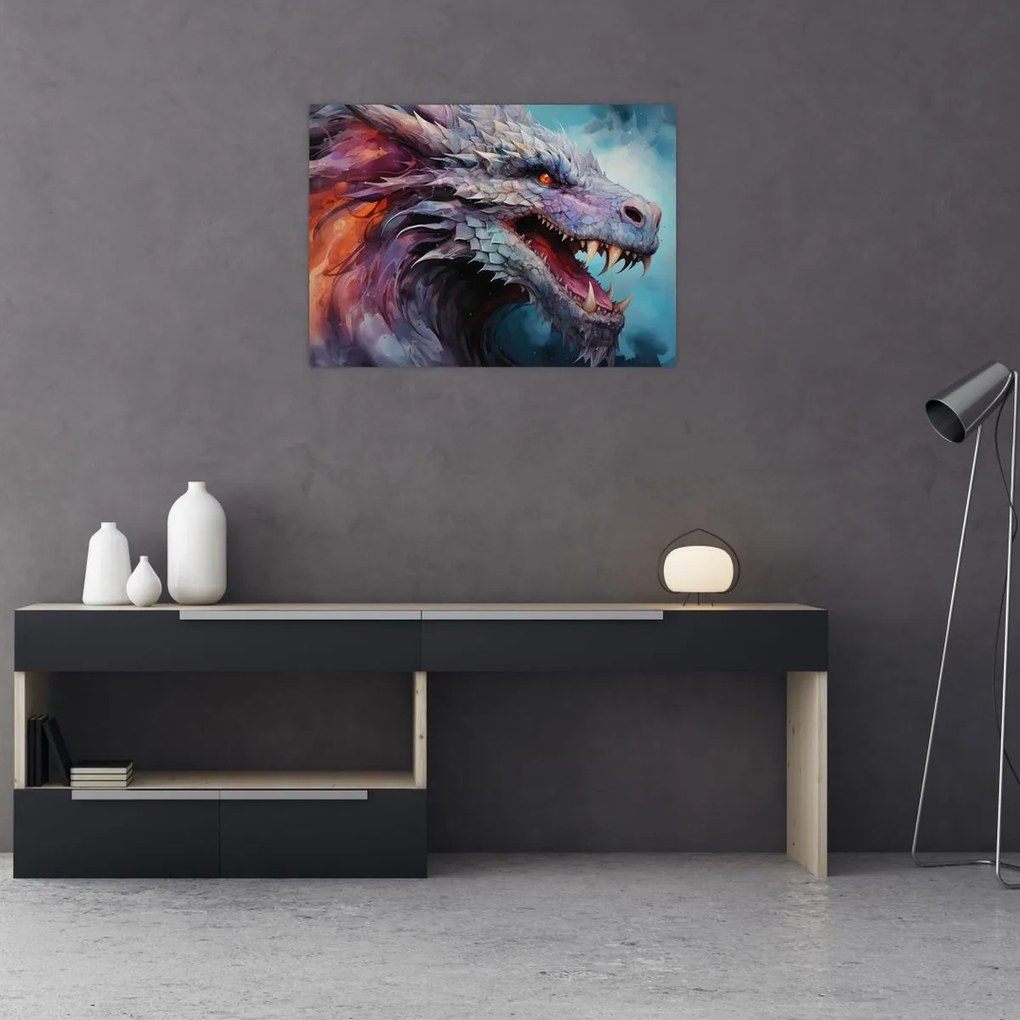 Tablou - Ilustrație a unui dragon (70x50 cm)