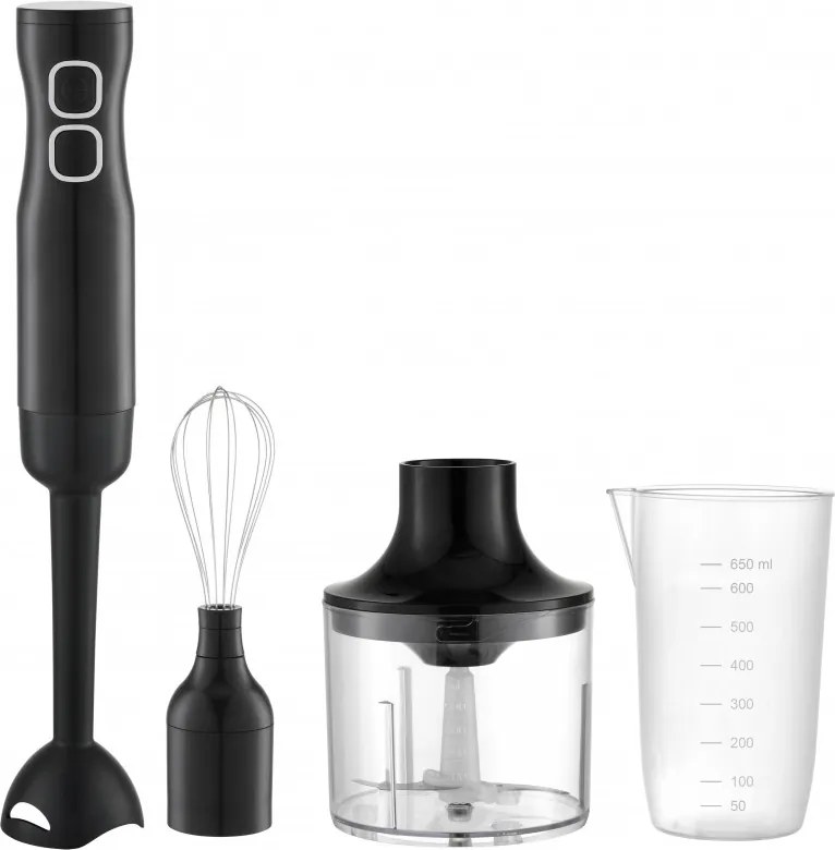 Resigilat: Blender cu tocator si tel Rosberg R51112MC, 400W, 650 ml, 2 viteze, Negru