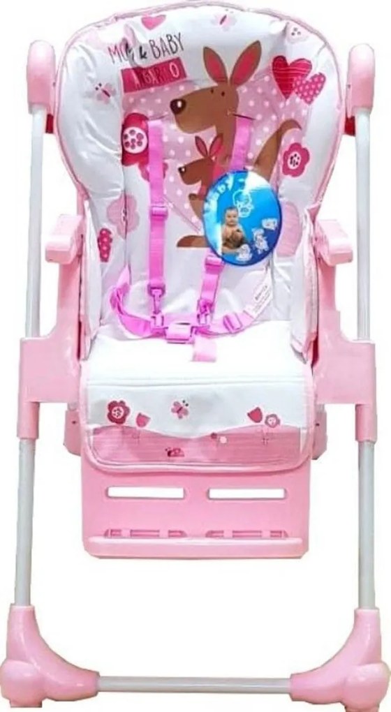 Scaun de masa pentru copii si bebe Baby Care™ CC reglabil in 3 trepte,pliabil, centura de siguranta, sezut comfortabil, masuta detasabila, pozitie