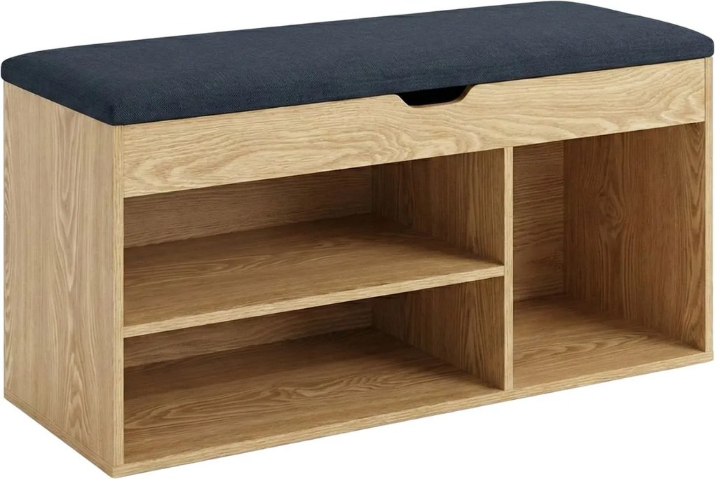 Dulap pentru pantofi cu loc de șezut PORTA, 103 x 30 x 46 cm, maro