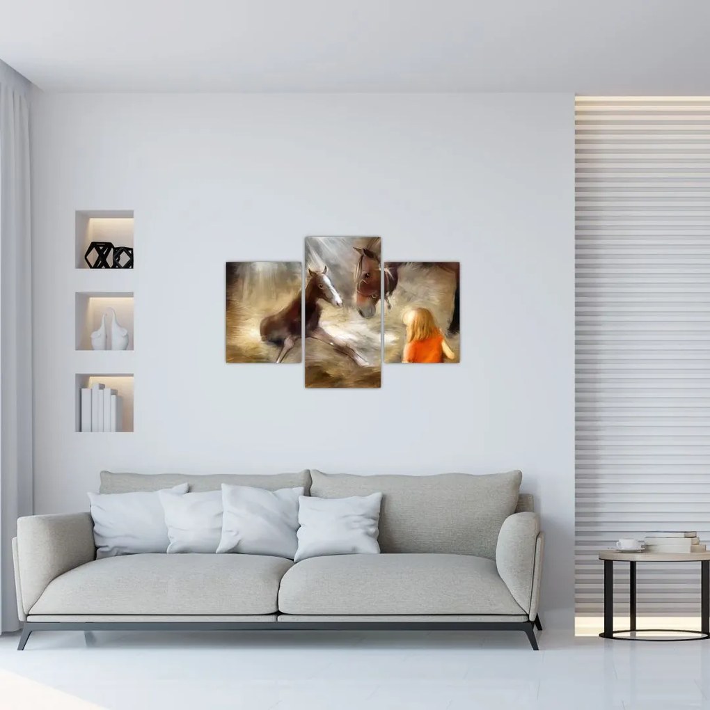 Tablou - Bine ai venit, căluțul mic (90x60 cm)