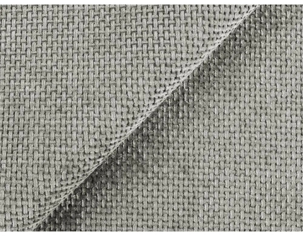 Pat dublu tapițat gri deschis cu spațiu de depozitare cu grilă 180x200 cm Keoni - Makamii