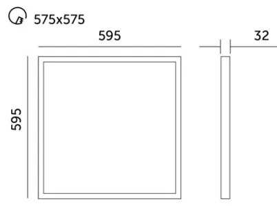 Panou LED dimabil încastrat CAPRI LED/25/36/40W/230V 3000/4000/5700K IP44 60x60 cm
