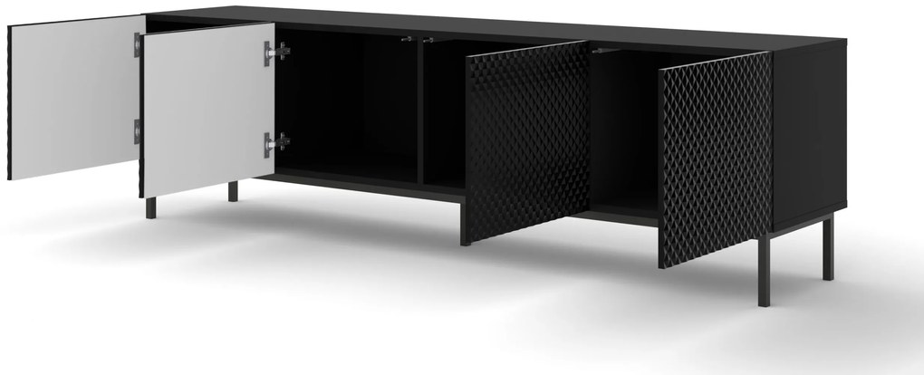 Masă TV C 4D 200 Rowanna (Negru lucios). 1125048