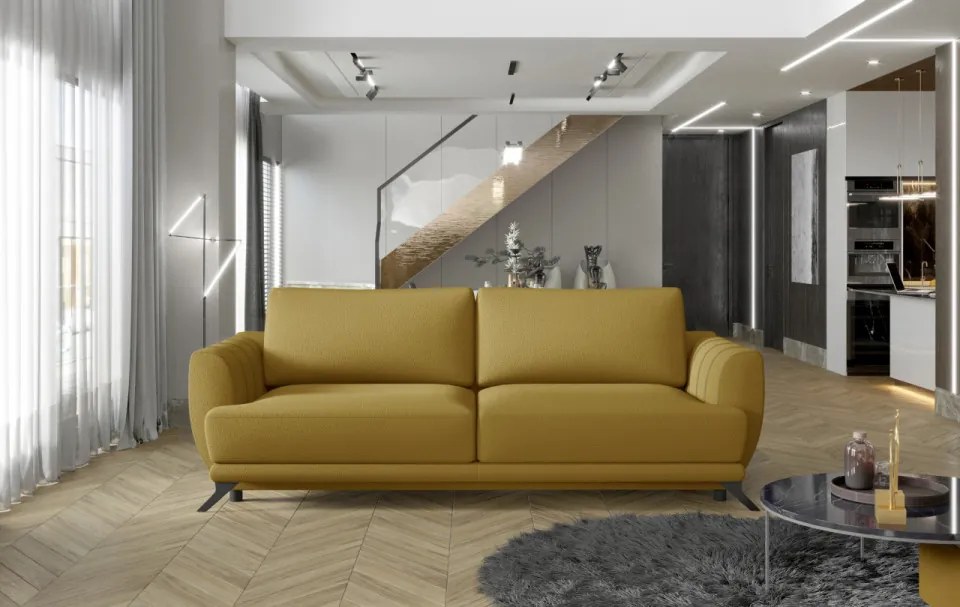 Canapea extensibila cu spatiu pentru depozitare, 242x90x95 cm, Megis 02, Eltap (Culoare: Gri / Texas 92)