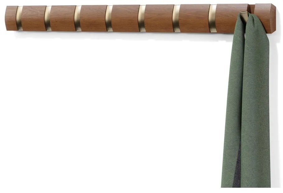 Cuier de perete maro din lemn de plop Flip – Umbra