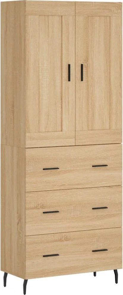vidaXL Dulap înalt, stejar sonoma, 69,5x34x180 cm, lemn compozit